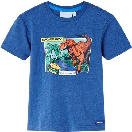 Dino T-shirt 116, ciemnoniebieski, 80% bawełny