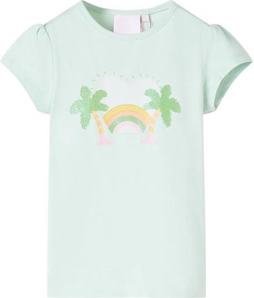 Koszulka dziecięca Rainbow Palm 116 jasnomiętowa
