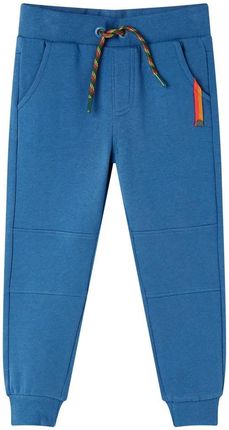 Spodnie dresowe dziecięce, niebieskie, rozmiar 104, 50% bawełna, 50% poliester