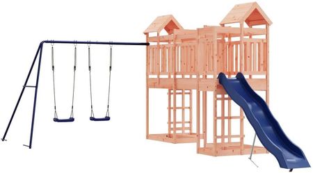 Zakito Europe Zestaw Plac Zabaw Dla Dzieci Lite Drewno Daglezjowe Niebieska Zjeżdżalnia
