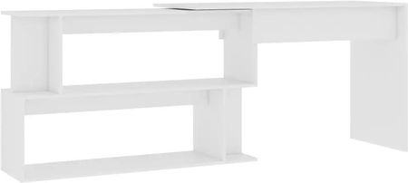 Zakitohome Eleganckie Biurko Obrotowe 200X50X76 Cm, Białe