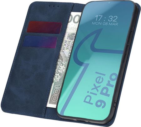 Etui Bizon Case Pocket Pro do Google Pixel 9 Pro, granatowe