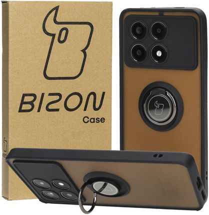 Etui Bizon Case Hybrid Ring do Poco X6 Pro 5G, czarne