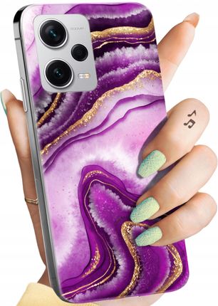 Hello Case Etui Do Xiaomi Redmi Note 12 Pro Plus Różowy Marmur Purpura Róż