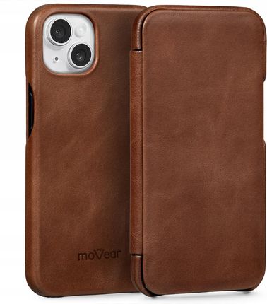 Movear Etui Skórzane Na Iphone 13 Pokrowiec Book Slim Case Premium Brązowy