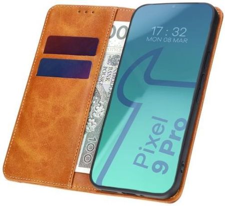 Etui Bizon Case Pocket Pro do Google Pixel 9 Pro, brązowe