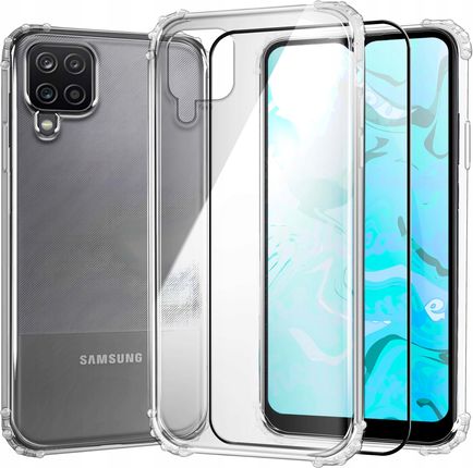 Hello Case Etui Pancerne Do Samsung Galaxy A12 M12 Silikon Gumowe Slim Szkło