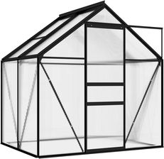 Zakito Home Szklarnia Antracytowa 190X130X125/195cm 2,47m² Aluminiowa Zh312057