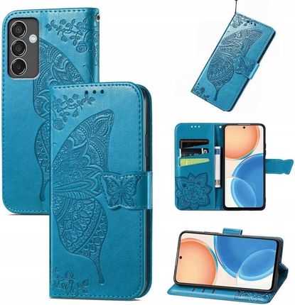 Erbord Skórzane Etui Z Klapką Do Samsung Galaxy M55 5G Obudowa Portfel Motyle Case