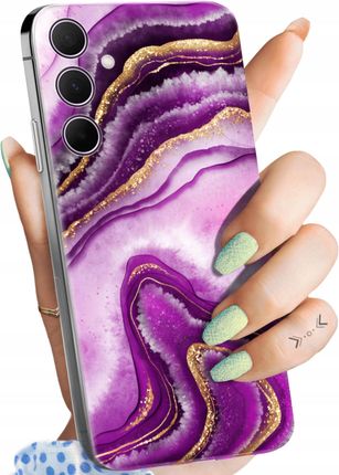 Hello Case Etui Do Samsung Galaxy A35 5G Różowy Marmur Purpura Róż