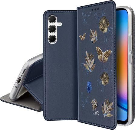 Case Etui Skórzane Do Samsung Galaxy A55 5G Portfel Szkło