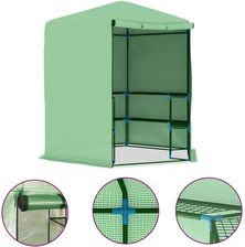 Zakito Home Szklarnia Tunelowa Z Siatką Pe 227X223cm Zielona Zh48166