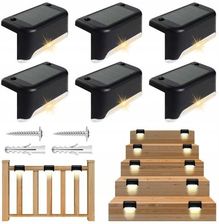 6X Lampki Solarne Ogrodowe Led Na Schody Taras Płot Oświetlenie Balkon - zdjęcie 1
