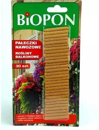 Biopon Pałeczki Nawozowe Do Roślin Balkon 30Szt.