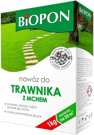 Bros Biopon 1kg Granulat Nawóz Do Trawnika Z Mchem /793