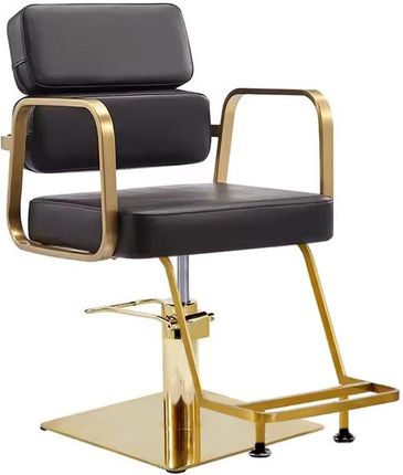 Calissimo Fotel Fryzjerski Hydrauliczny Obrotowy Podnóżek Chromowany (PREK174FJ83039BLACKGOLDFOTEL)