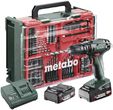Akumulatorowa wiertarko-wkrętarka udarowa Metabo SB 18 Set Mobilny warsztat + 2 akumulatory Li-Power 18V/2.0Ah