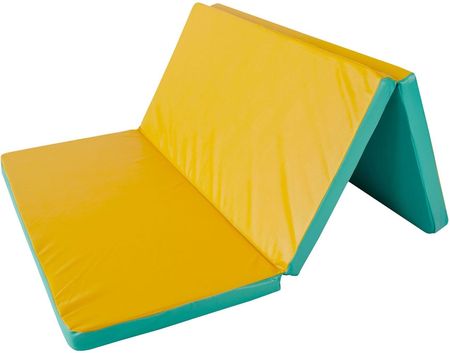 materac gimnastyczny Gamma 150x100 trzyczęściowy 10 cm jasnozielono-żółty