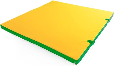 materac gimnastyczny Gamma 100x100 cm 10 cm jasnozielono-żółty