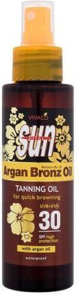 Vivaco Sun Argan Bronz Oil Tanning Oil Spf30 Olejek Do Opalania Z Olejem Arganowym 100ml