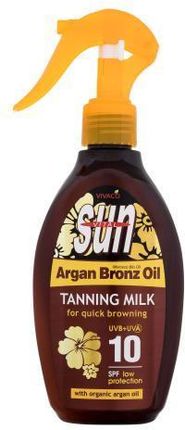 Vivaco Sun Argan Bronz Oil Tanning Milk Spf10 Mleczko Do Opalania Z Olejem Arganowym 200ml