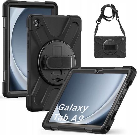 Etui Armor z uchwytem i paskiem do Samsung Galaxy Tab A9 8.7 (Granatowe)