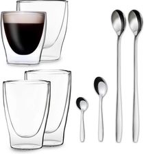 Feelino Duos Szklanki Termiczne Z Podwójną Ścianką Łyżeczkami Zestaw 80Ml 200 310 400Ml (Jhc3Fp3Uw4)