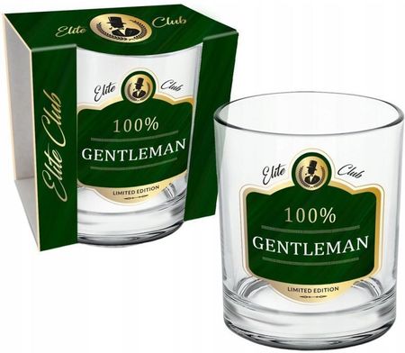 Gadget Master Szklanka Do Whisky Z Nadrukiem 100% Gentleman Elite Club 270Ml Ii Gatunek (A3Akr)