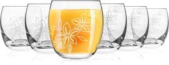 Szklo Krosno Ekskluzywne Szklanki Do Whisky Soku Wody Floralis 300Ml 6Szt.