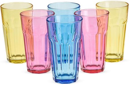 Trend Glass Kolorowe Wysokie Szklanki Do Soku Drinków Gigi 290Ml 6Szt.