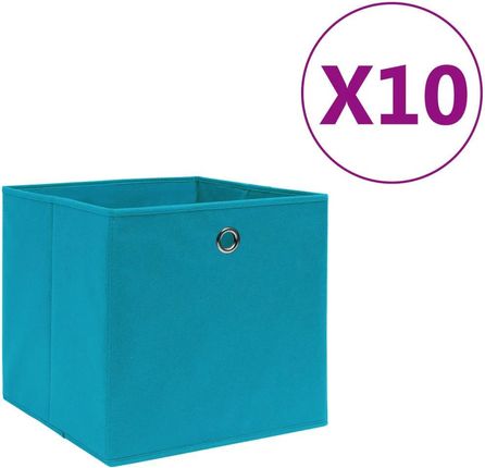 Zakito Pudełka Do Przechowywania Z Włókniny Składane Błękitne X10 (Z325233)