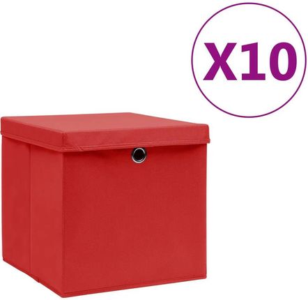 Zakito Stylowe Składane Pudełka Do Przechowywania 28X28X28Cm Czerwone (Z325222)
