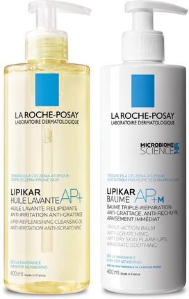 La Roche-Posay Lipikar Oil + Baume Ap+M Zestaw 400Ml