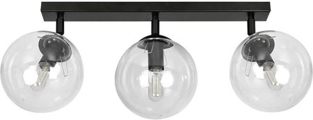 Emibig Tofi 776/3 Plafon Lampa Sufitowa 3X10W E14 Transparentny/Czarny