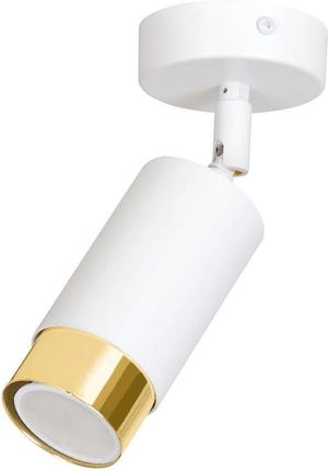 Emibig Hiro 963/1 Plafon Lampa Sufitowa 1X10W Gu10 Biały/Złoty