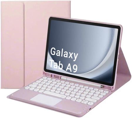 Etui z klawiaturą Bluetooth touchpad do Samsung Galaxy Tab A9 8.7 CFX110 (Różowe)