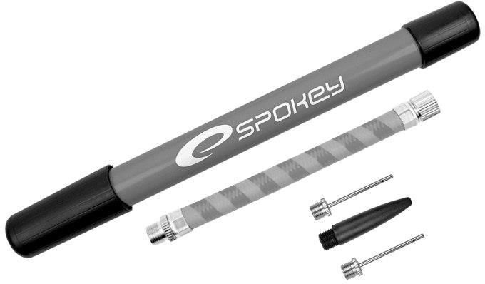 Pompe à Main Spokey Pampero 12 | Gonfleur Universel Avec 3 Embouts + Tuyau | Pour Ballons, Vélos, Matelas De Camping | Compacte Et Légère