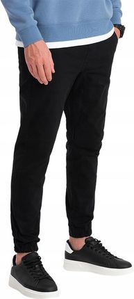 Spodnie męskie materiałowe Joggery czarne V1 P885 XL