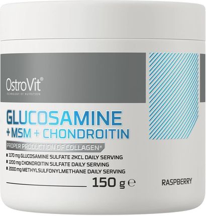 Ostrovit Glukozamina + Msm Chondroityna Malinowy 150g