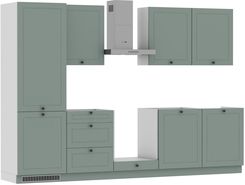 Zdjęcie Zestaw Mebli Kuchennych Bergamo 300 Cm L P Mdf Folia Miętowy Mat Miętowy Mat Cichy Domyk Hettich 100433553 - Wrocław
