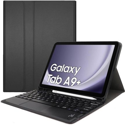 Etui z klawiaturą Bluetooth touchpad do Galaxy Tab A9 Plus (Czarne)