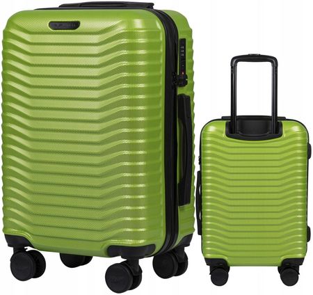 Wings walizka podróż średnia Zielona Policarbon 4 kółka zamek szyfrowy Tsa
