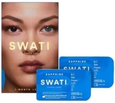 Swati 1 Month Kolorowe Soczewki Kontaktowe Sapphire 1- Miesięczne
