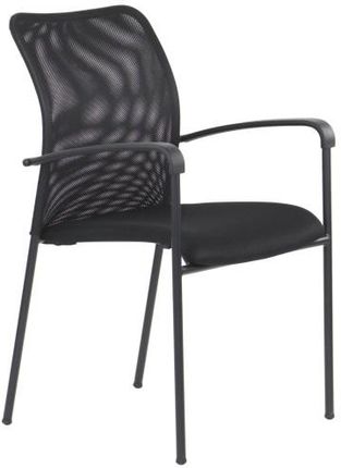 Krzesło konferencyjne do biura, hotelu lub restauracji HN-7501 stelaż czarny, tkanina czarna