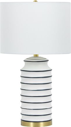 Cosmolight - Lampa Stołowa Coastal E27 Biały/Mosiądz (T01026Br)