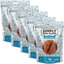 Simply From Nature Meat Strips Mięsne Paski Z Królikiem I Marchewką Dla Psów 5x80g