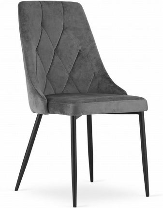 Krzesło IMOLA - ciemny szary aksamit x 3