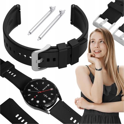 Chronsmarta Pasek do Garmin Forerunner 55 smartwatch czarna opaska 20mm