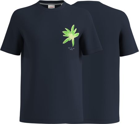 T-shirt męski s.Oliver grafika granatowy - 3XL