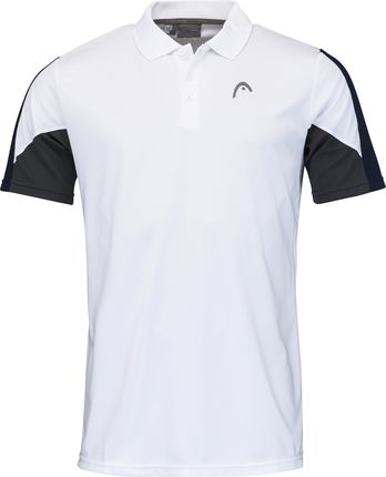 Koszulka męska Head  Club 22 Tech Polo Shirt Men White/Dark Blue  XL